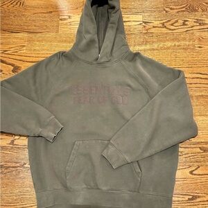 ESSENTIALS OLIVE HOODIE - Men’s Large EXCELLENT CONDITION